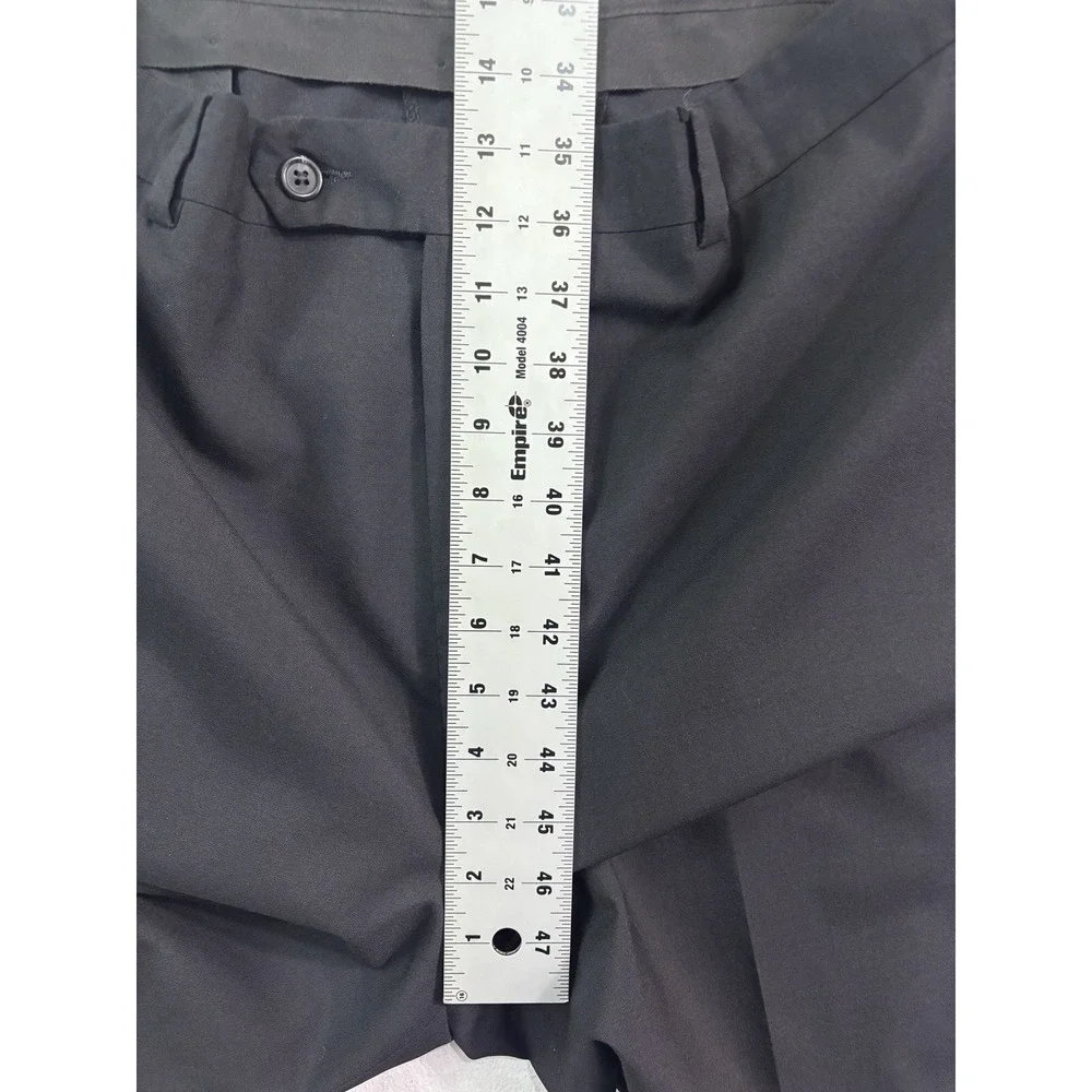 Jos A Bank 48L 40x30 2pc Pant Suit all season wool black slim fit two button‎